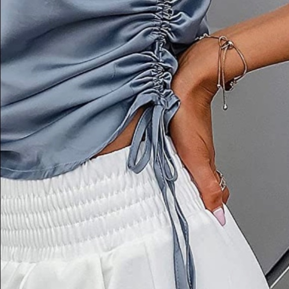 Cami top. Heather blue. Spaghetti straps - Picture 2 of 3